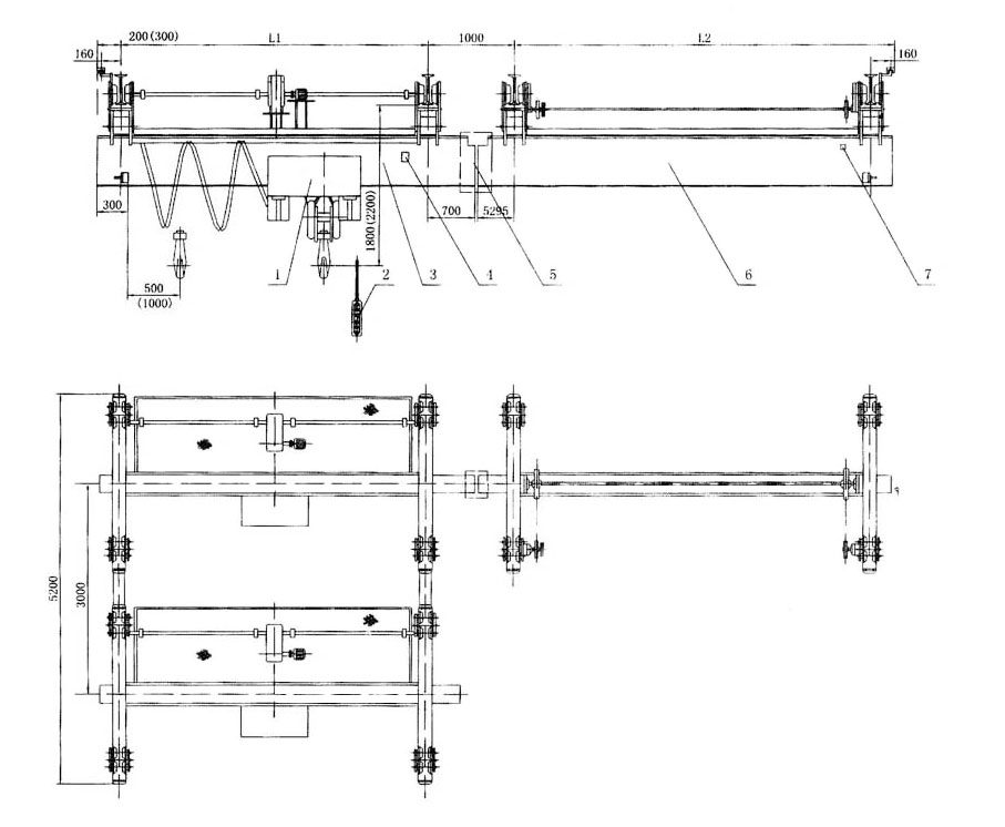 LXG suspension (over-rail) crane