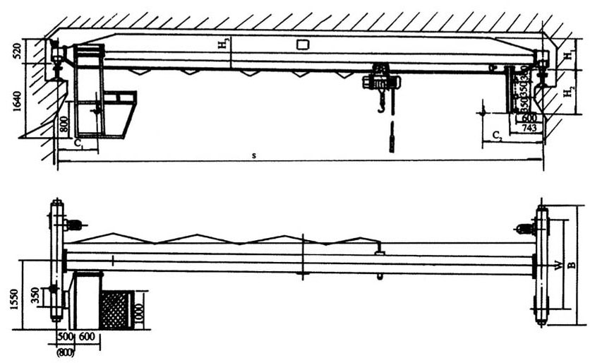 LD type electric single beam crane