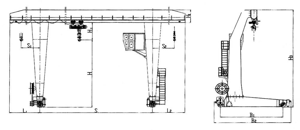 ML electric hoist gantry crane