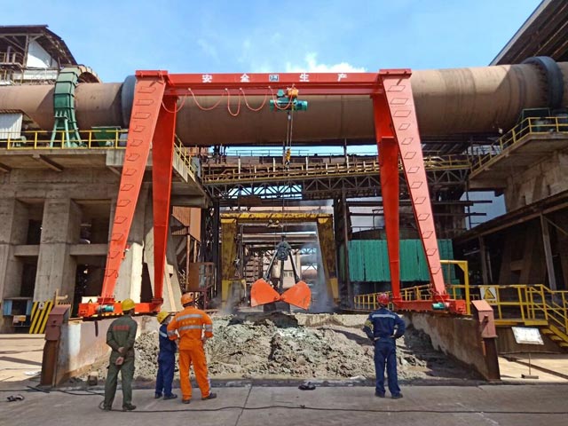 MHZ electric hoist grab gantry crane